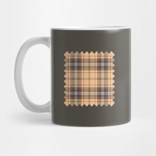 Beige and Brown Tartan Mug